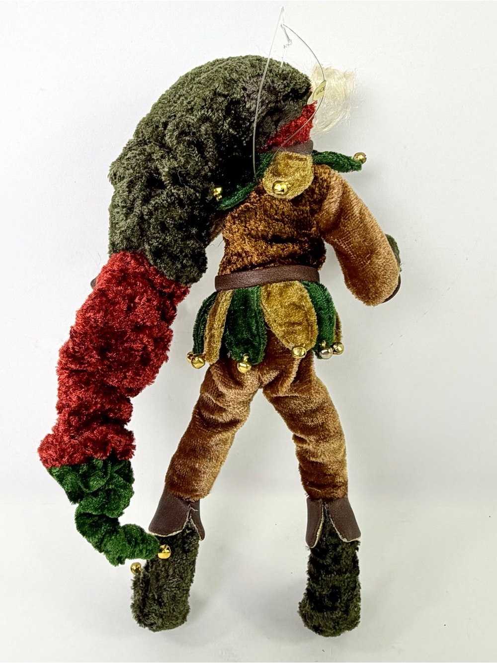 Vintage Christmas Elf Pixie Knee Hugger Shelf Sitter Hanging Ornament Poseable - Picture 11 of 13